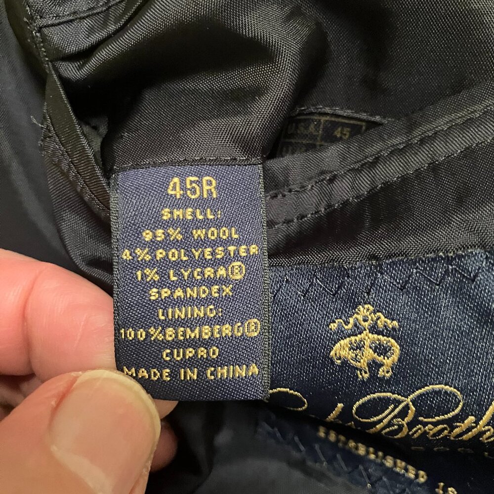 Brooks Brothers Navy Blue Pinstripe Suit - Size: 45R - Picture 3 of 16
